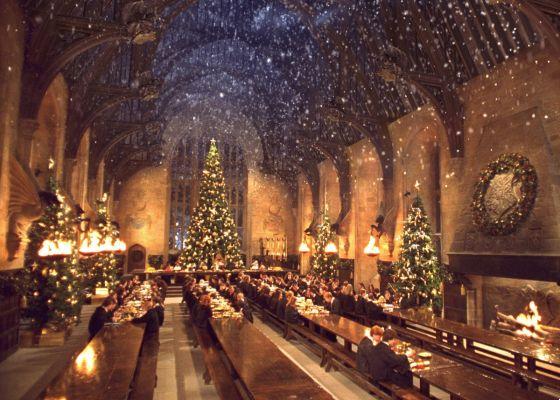 Cena navidad harry potter gran comedor hogwarts londres
